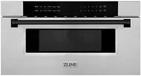 ZLINE Autograph Edition 30" 1.2 cu. ft. Built-In Microwave Drawer in Stainless Steel with Matte Black Accents