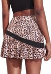 Ekouaer Tennis Skirts for Women Pleated Athletic Golf Skorts Skirt with Shorts Pockets Lightweight Running Workout Skirt Leopard