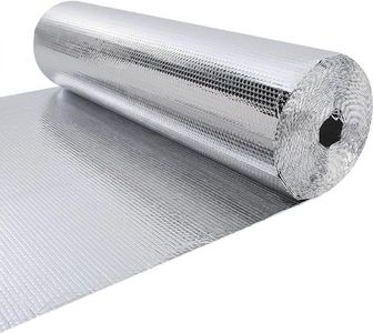 The Fellie Reflective Insulation Sheet, 3.6mm Thick 24in x 16Ft Double Side Aluminum Foil Insulation for Window Garage RV Camper Car Roof Door Insulation - Weatherproof, Cold and Heat Shield