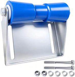 JFATXTT 10" Boat Trailer Rollers with Galvanized Steel Brackets PU Keel Roller Assembly Kit with Mounting Hardware for Easy Boat Launch & Retrieval