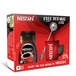 Nescafe Classic Ground Coffee Jar, 200 g with Free Red Mug and Scoop Spoon