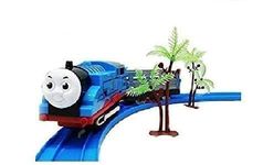 EYESIGN Kids Kids Toy Train Battery Operated Adventure Train Set with Light & Sound, Over-Bridge & Tunnel Cave and Tracks (Toy Train)