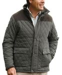 Champion Mens Lewis Country Estate Quilted Fleece Coat Olive L