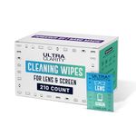 Ultra Clarity | Powered by Nano Magic Lens Wipes for Eyeglasses, Screen Cleaning Wipes 210 Pack | Optical-Grade Pre-Moistened Nonabrasive Wipes | for Coated Eyeglasses, Sunglasses, Goggles, Optics