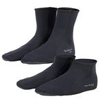 NeoSport 2mm Neoprene Snorkel Low-top Socks, Black - Size 10