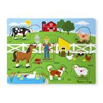 Melissa & Doug Old McDonald's Farm, Puzzles, Wood, 2+, Gift for Boy or Girl