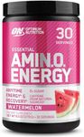 Optimum Nutrition Amino Energy Powder: Pre- workout & Anytime energy with Green tea, Green coffee extract + BCAA's - Watermelon: 30 servings [270g] (packaging may vary)
