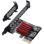 MZHOU PCIe SATA Card 2 Port - PCI Express SATA 3.0 GEN3 Expansion Card - 6 Gbp/s SATA Controller Expansion Cards with Low-Profile Bracket (Chip JMICRON+JMB582)