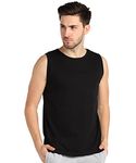 Rock Paper Scissors Men Vest Cotton Workout Wear Gym Vest Black