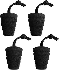 GanFindX 4 Pack Glitter Black Kayak Scupper Plug Kit, Fits 1.4-1.7" scuppers, High Elasticity Fits Most Drain Holes & EVA Meterial