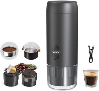 ORGWAUK Portable Coffee Maker Espresso Machine for Travel Car Coffee Maker Compatible with Ground Coffee & NS Capsule for RV, Hiking Camping Office, Travel Espresso Maker Electric