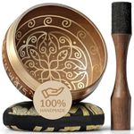 Silent Mind Tibetan Singing Bowl Set – Easy to Play & Beginner Friendly Meditation Bowl with Cushion & Mallet | Stress Relief & Mindfulness | Gift-Ready