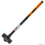 14Lb Sledge Hammer - Long Handle Comfort Grip Fibreglass Rubber Shaft DIY Hardware | Drop Forged Head | Rubberised Handle - Building and Demolition Work