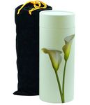 Casket Depot Lily Adult Paper Scattering Tube, Biodegradable Urn for Scattering Ashes, Eco Urn, Large Adult Sized, 12.5 Inches High (Plain), Free Velvet Bag Provides Dignity and Extra Protection