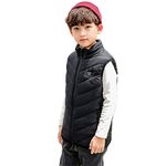 Heated Vest Electric Heating Jacket for Kids, with Three Heating Modes for Outdoor Activities,Black,130cm