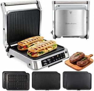 GOLDEN PRAIRIE 6-in-1 Panini Press and Indoor Grill, Sandwich Maker