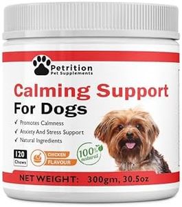 Petrition Natural Calming Chews for Dogs - Dog Anxiety Relief - Calming Aid Supplement with Valerian Root, Chamomile, + Magnesium - Stress, Separation & Thunder Support - 120 Soft Chews
