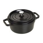 Staub 1102225 Round Cocotte Oven, 2.75 quart, Matte Black