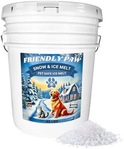 Friendly Paw Pet Friendly Ice Melt (45 LB Pail) - Our Driveway and Sidewalk Deicer Will Keep Your Pets and Children Safe in The Harshest of Conditions White