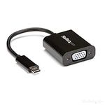 StarTech.com USB-C to VGA Adapter - Black - 1080p - Video Converter For Your MacBook Pro - USB C to VGA Display Dongle - Upgraded Version is CDP2VGAEC (CDP2VGA)