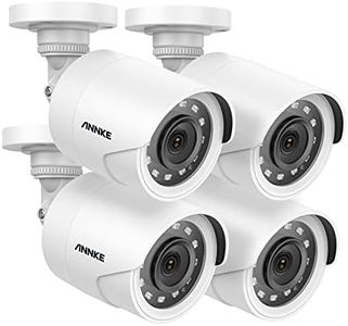 ANNKE 1080P HD - Kit de cámara de vigilancia, 4 cámaras exteriores (2,0 MP, alta definición, interior/exterior, IP66, resistente al agua, día y noche, con filtro IR-Cut para una visión nocturna