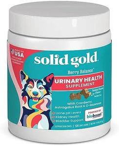 Solid Gold Cranberry Supplement for Dogs for Urinary Tract Health - Berry Balance w/Bioboost UTI + Bladder + Kidney Support for Dogs of All Life Stages w/Antioxidants - Cranberry Chews - 120 Count