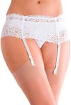 Ladies Beauforme Undercover Suspenders 7WSB White L