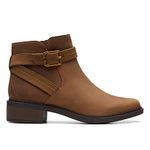 Clarks Women Maye Strap Shoes Dark Tan L Uk-4