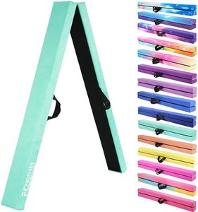 FC FUNCHEER 8FT Folding Balance Beam -Gymnastics Floor Beam - Gymnastics Equipment- Anti-Slip Bottom - Suede Cover - Carry Bag for Kids/Adults Home & Gym Center