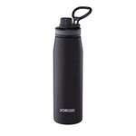 Borosil Hydra GoSports 600 ml Stainless Steel Wate Bottle | Double Wall Vacuum Insulated Flask, Black | 14 Hrs Hot & 18 Hours Cold | Ideal for Personal & Corporate Gifting