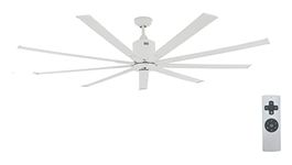 iLiving HVLS Big Ceiling Fan with IR Remote, High Volume Low Speed Fan, Reversible (72-Inch / 9900 CFM), White