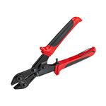 Jetech 8 Inch Mini Bolt Cutter, Multi-Functional Portable Compound Cutting Action Cutter with Heat-Treated Cr-V Alloy Steel Blades, Ergonomic Plastic Grip Handle for Bolts, Threaded Rods, Mesh, Wires