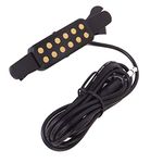 Clip-On Guitar Pickup for 38-42in Acoustic Guitar Electric Transducer Sound Amplify Pickup Cable Length 10ft