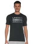 Under Armour mens Team Issue Wordmark Short-sleeve T-shirt , Black (004)/Blue Circuit , 4X-Large Tall