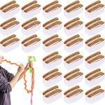 Wettarn 24 Pieces Mouth Coils Vomit Paper Magic Tricks Clown Magician Accessories Colored Mouth Coils Paper Stage Gimmick Funny Illusion Magic Props for Adults