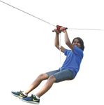 Slackers 90ft Eagle Series Zipline Kit - Kids Zip line Kit with Safety Zipspring Brake & Zip-Quick Ratchet System for Quick Setup - Great Zipline Kit for Kids and Teens - Recommended Ages 8+