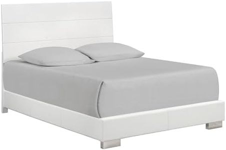 Coaster Home Furnishings Platform Bed, Glossy White, King