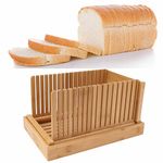 Bread Slicer, Compact and Foldable Adjustable Width Toast Loaf Cutting Guide for Homemade Bread