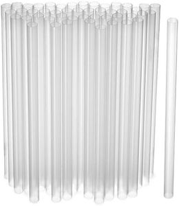 Clear Jumbo Smoothie Straws, Clear Disposable Wide-mouthed Large Milkshake Straws 9'' Inches High/Tall 100 pack