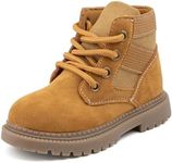 KIDSUN Toddler Boys Girls Boots Kids Work Boots Winter Snow Boot Lace Up Hiking Outdoor Shoes (Toddler/little Kid)