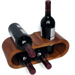 Hardwood Wine Rack Storage -Wine Bottle Storage - Wine Holder Stand - Freestanding Wine Rack (6 Bottles with a Hold)