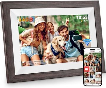 Hesmor Frameo Digital Photo Frame WiFi, 10.1 Inch Frameo Digital Picture Frame, 1280x800 IPS LCD Touch Screen, Auto-Rotat Built in 64GB Storage Electronic Photo Frame Share Photos Videos Anywhere