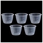 JCBIZ 5pcs Plastic Transparent Rice Measuring Cup 120ml Rice Cooker Measuring Cup for Dry and Liquid Ingredients