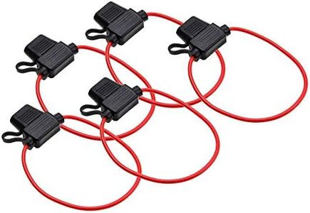 5PCS Fuse Holder 12AWG Wiring Harness Inline Fuse Holder Waterproof Plug-in Blade Medium Fuse Holder with 12V 30A Wire for Truck, Car, Ship, Caravan