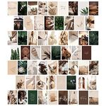 Thepaper9store Boho Wall Collage Kit Aesthetic Room Decor Self Adhesive Wall Posters Kit for Dorm Decoration Boho Decor Posters (Pack of 60)(Black)