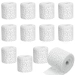 Plaster Cloth Rolls for Crafts Plaster Gauze Bandages White Gauze Strips Wrap Bandage for Art Project Belly Casts Mask 2" x 106" (12 Pack)