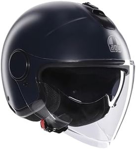 AGV - ETERES E2206, Casque Moto Jet Unisexe, Casque Moto Ouvert avec Anneau Antivol, Visière Anti-Rayures et Anti-UV, Technologie d'Absorption Instantanée de la Sueur, Matt Ottanio, XL