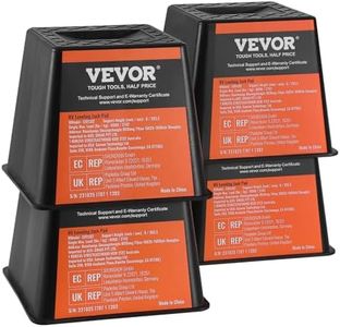 VEVOR Trailer Jack Block, 6000 lbs Capacity per RV Leveling Block, Polypropylene RV Camper Stabilizer Blocks, RV Travel Accessories Use for Any Tongue Jack, Post, Foot, 5th Wheels, 4-Pack