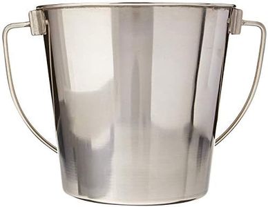 Advance Pet Products Heavy Stainless Steel Round Bucket, 2 Quart | Durable Food & Water Pail for Dogs, Cats, Kennels, Cages and Critter Crates | Multi-Purpose Bucket