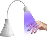 SMALLSHS LED UV Nail Lamp, Mini Lotus Hands Free Light Rotatable Nail Dryer Quick Dry Nail Polish Curing Lamp Gooseneck Flash Cure Light for Home DIY & Salon Manicure Decor